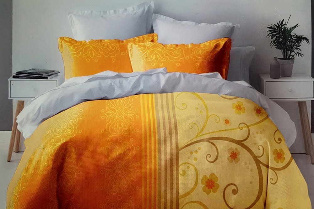 Lenjerie de Pat Bumbac 51209 C11 Yellow