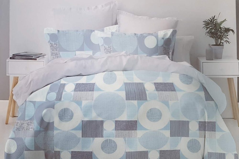 Lenjerie de Pat Mix Bumbac 51210 P8 Blue/Grey