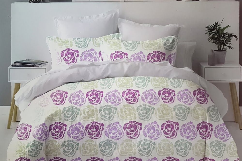 Lenjerie de Pat  Bumbac 51209 C4 Violet/Beige