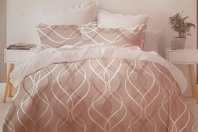 Lenjerie de Pat Mix Bumbac 51210 P4 White/Pink